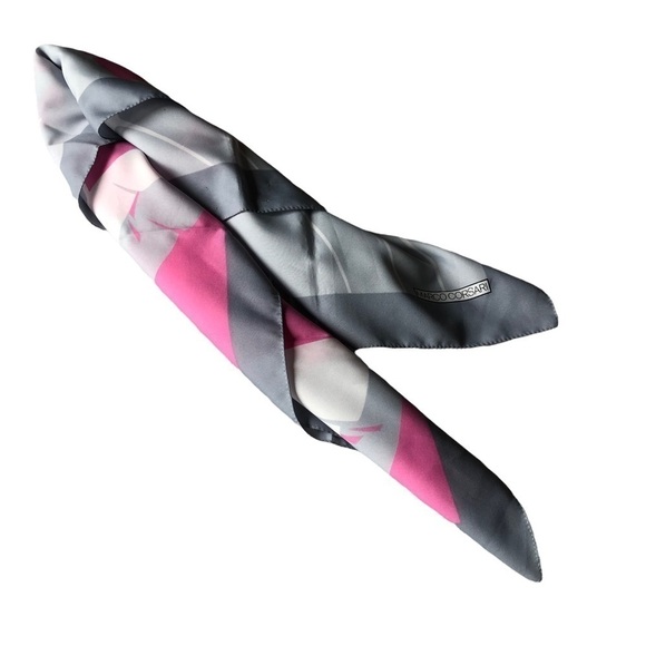 Marco Corsari Floral Scarf Grey Pink White - Picture 5 of 9